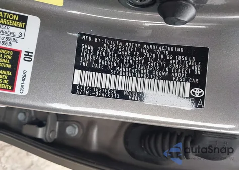 2017 Toyota Corolla Se z USA, uszkodzony, nr VIN 5YFBURHE1HP621282